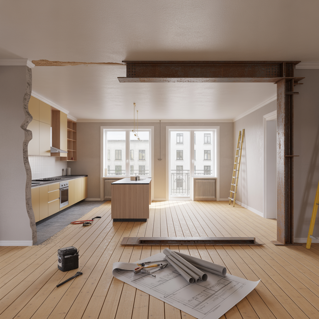 riva barande vagg och montera balk kostnad och bygglov