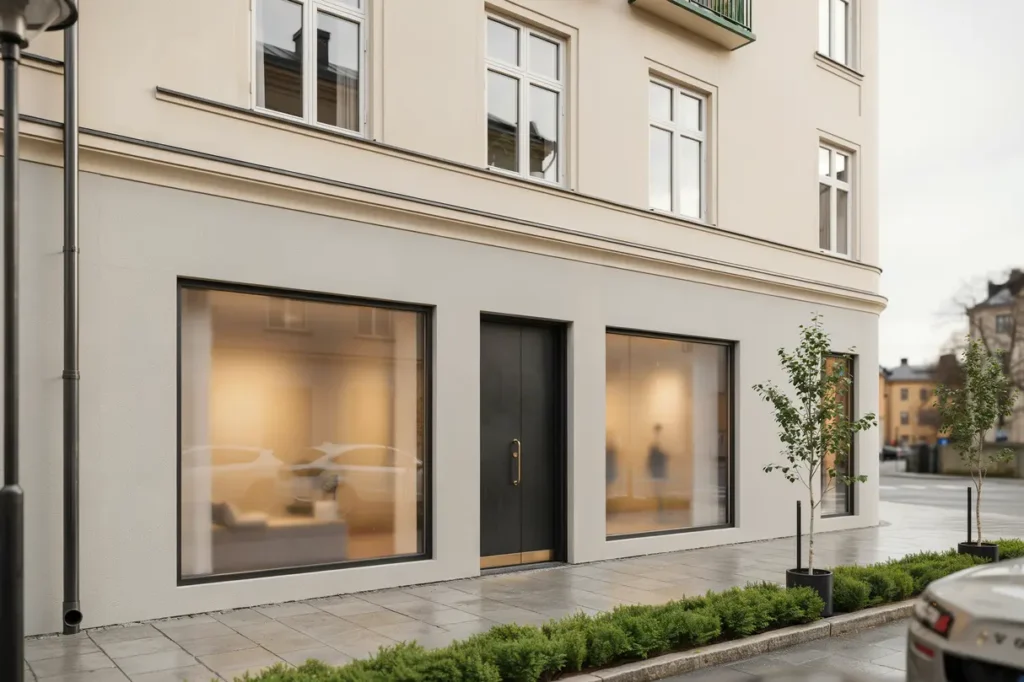 ombyggnad av kontorslokal till modern butik i bagarmossen