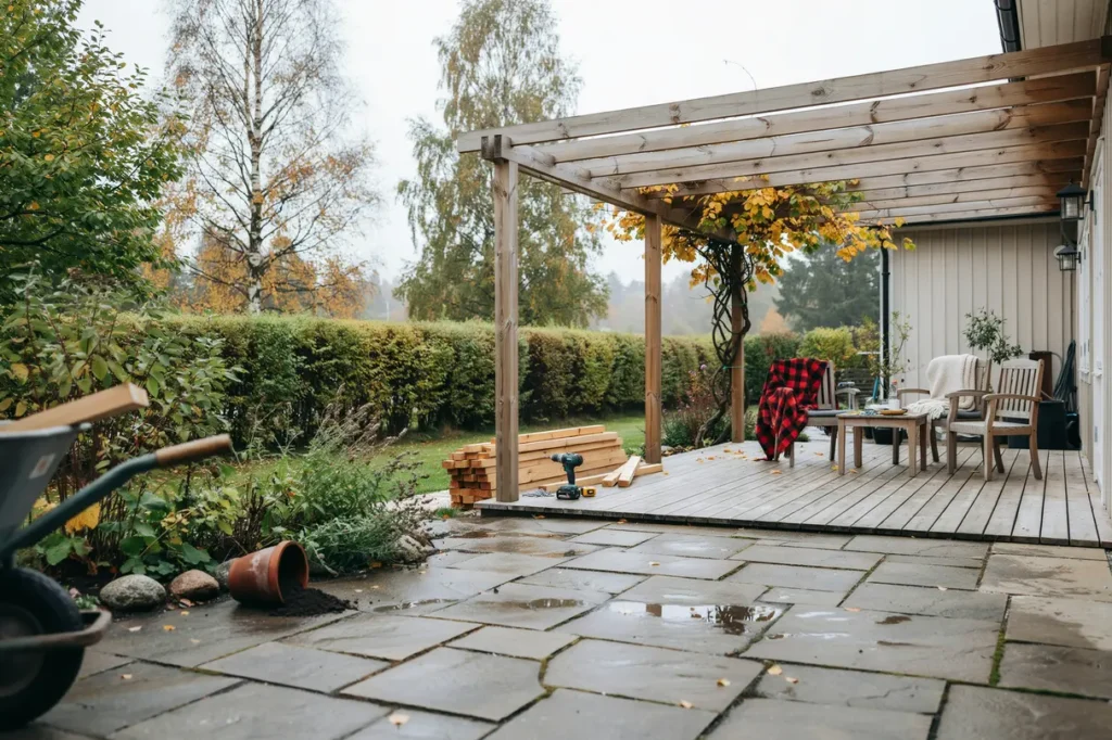 september i tr dg rden bygg pergola eller uterum som f rl nger s songen hemma