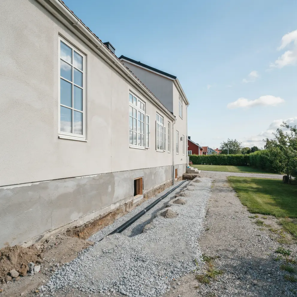renovera kallare dranera husgrund skarpnack stockholm